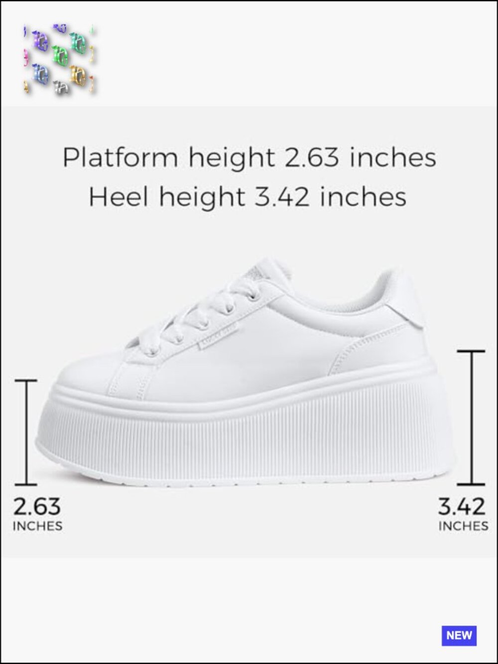 Women's Platform Wedge Sneakers Chunky Lace-Up Retro Low Top Casual Walking - Picture 4 of 7